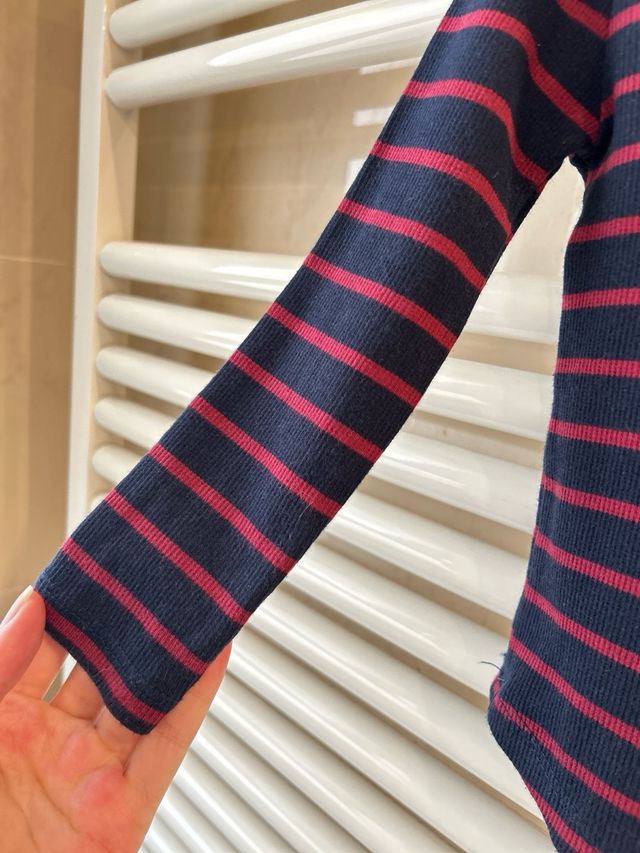 Camiseta Zara rayas niña cuello alto (4 años)