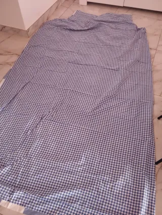 2 Copripiumini Singoli a Quadri Blu/Bianco