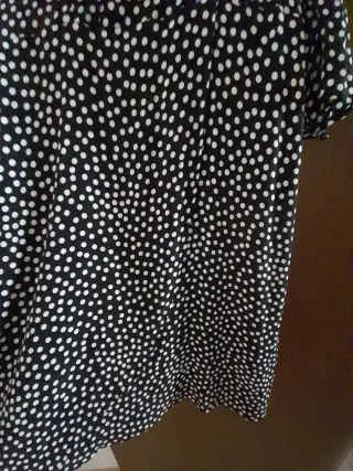 Vestido negro lunares blancos talla M