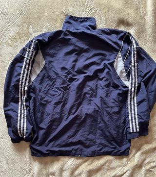 Chaqueta Adidas Vintage Talla XL Azul y Gris