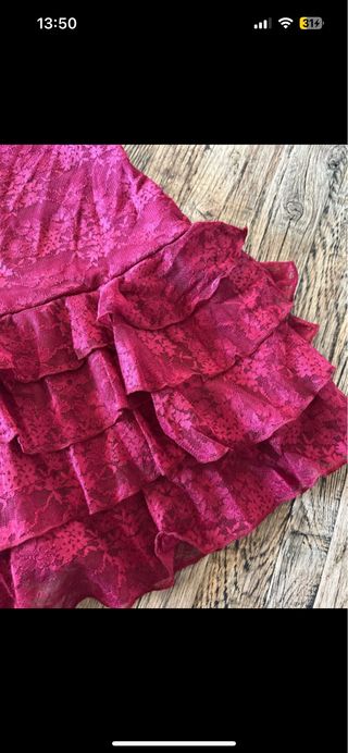 Vestitino SHEIN Ruffle Bordeaux
