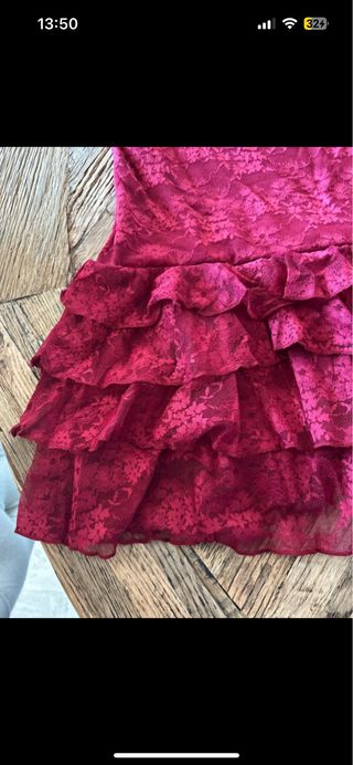 Vestitino SHEIN Ruffle Bordeaux