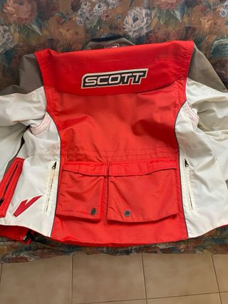Chaqueta Moto Scott Naranja y Gris