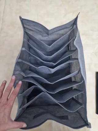 Organizador de tela para armario gris