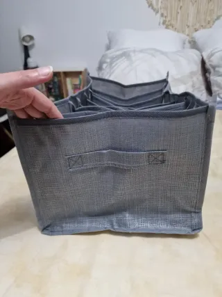 Organizador de tela para armario gris