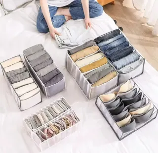 Organizador de tela para armario gris