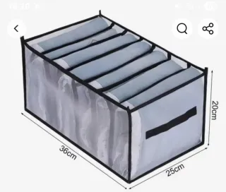 Organizador de tela para armario gris