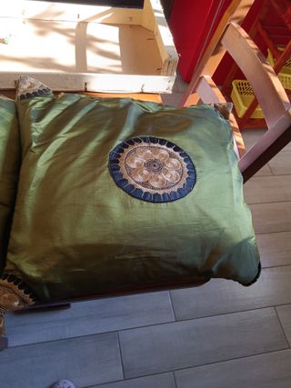 Set 2 Cuscini Etnici Verdi