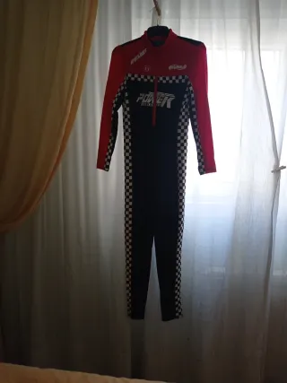 Mono Racing Shein Negro y Rojo 