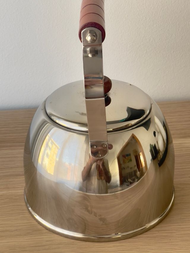 Pava Hervidor Mate Acero Inoxidable Madera