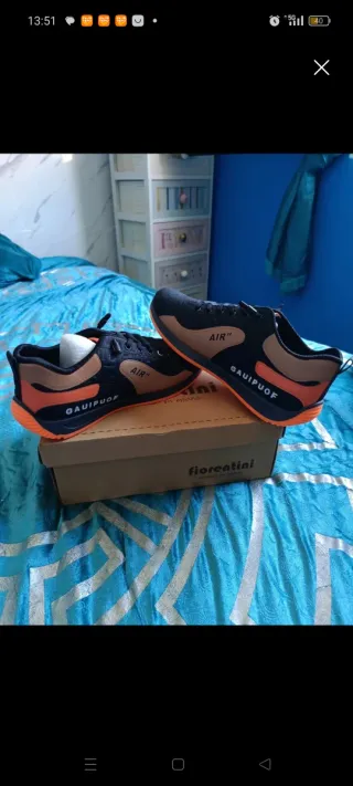 Deportivas Fiorentini Hombre Talla 41 Negro/Naranj