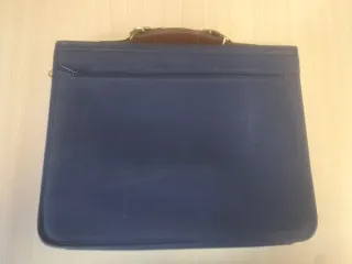 Maletín Portadocumentos Azul y Marrón