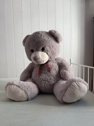 Oso de peluche gris grande