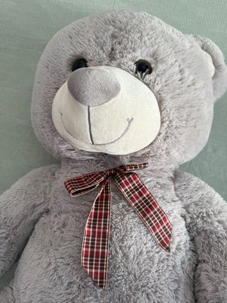 Oso de peluche gris grande