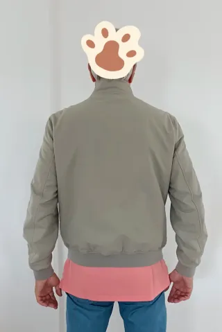 Cazadora hombre gabardina gris talla L