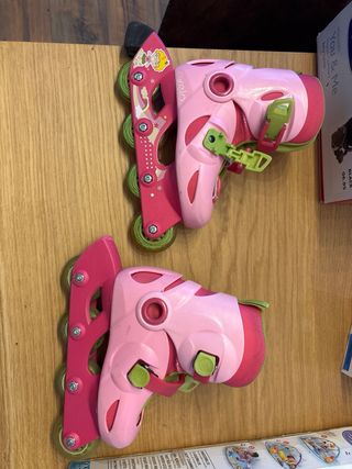 Patines niña rosas Oxelo talla 28-30