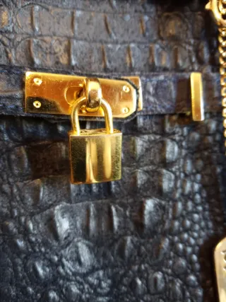 Borsa Anna Morellini vera pelle scamosciata nera