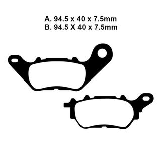PASTILLAS DE FRENO SFA706 YAMAHA XMAX 125 300 TRASERAS EBC