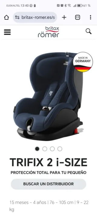 Silla coche bebé RÖMER Isofix nueva