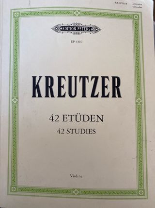 Libro Kreutzer 42 Estudios Violín