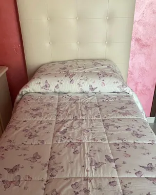 Letto singolo contenitore in pelle