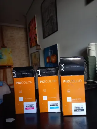 3 Tintas PIXCOLOR H920XL (Magenta, Cyan, Black)