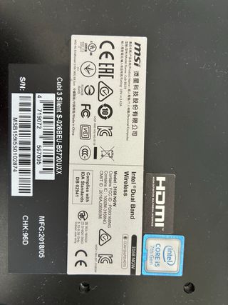 PC MSI i5 7ª Gen 8GB RAM 256GB SSD