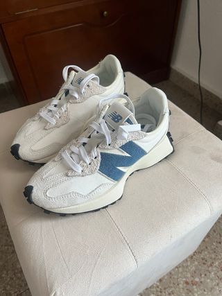 Zapatillas New Balance 327 Beige/Blanco Talla 35