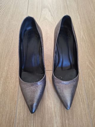 Scarpe décolleté tacco 5cm bronzo