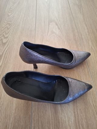 Scarpe décolleté tacco 5cm bronzo