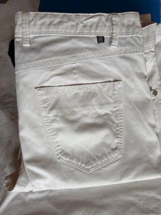 Pantalón Massimo Dutti Crema Hombre
