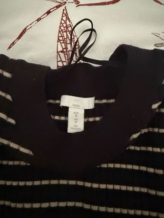 jersey premamá rayas negro y beige