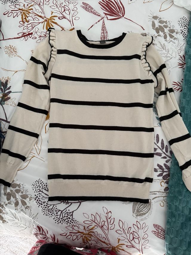 jersey premamá rayas negro y beige