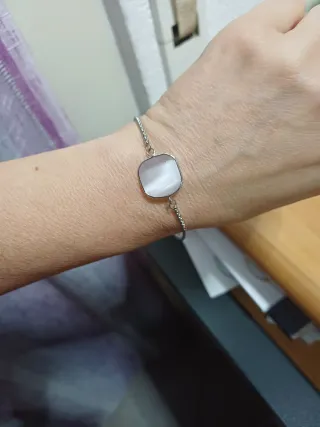 Bracciale donna acciaio cristallo bianco