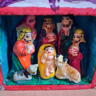 Belén miniatura artesanía andina