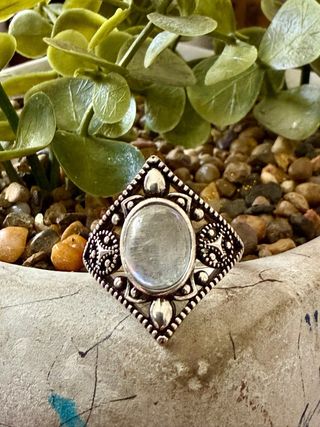 Anillo Plata 925 Piedra Luna