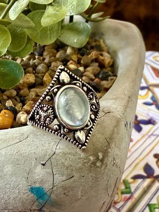 Anillo Plata 925 Piedra Luna