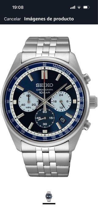 Reloj Seiko Cronógrafo Analógico Hombre Azul