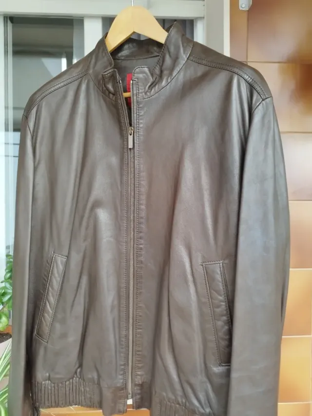 Cazadora Piel CH Carolina Herrera Marrón Hombre