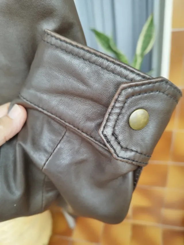 Cazadora Piel CH Carolina Herrera Marrón Hombre