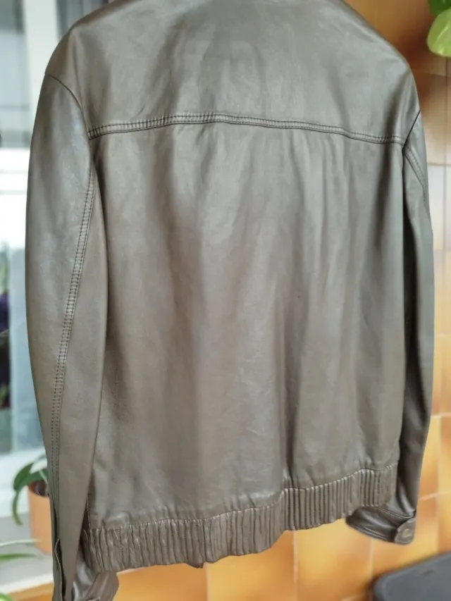 Cazadora Piel CH Carolina Herrera Marrón Hombre