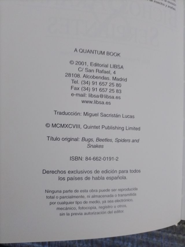 Bichos Arañas Serpientes