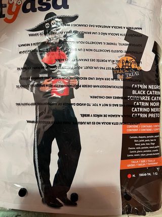 Disfraz Catrín Negro Talla M/L