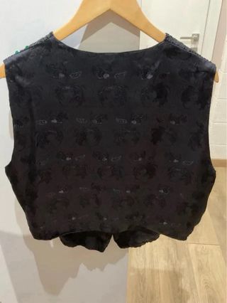 Gilet donna paillettes multicolor Vintage