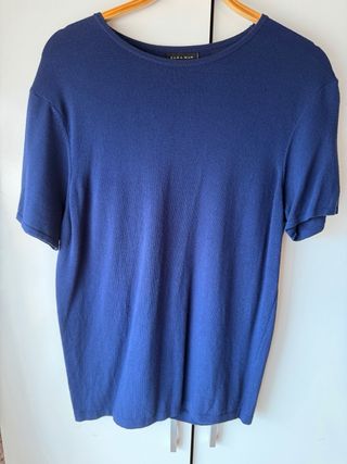 Camiseta azul Zara hombre