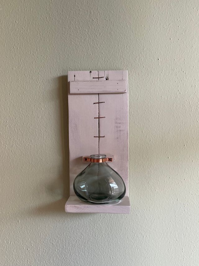 Vaso da parete shabby chic Beige