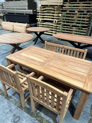 Banco de teca maciza 120cm nuevo