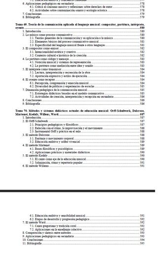 TEMARIO OPOSICIONES MÚSICA PARA SECUNDARIA