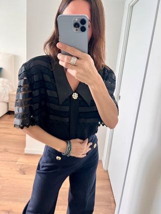 Camisa Carmen Melero encaje XL