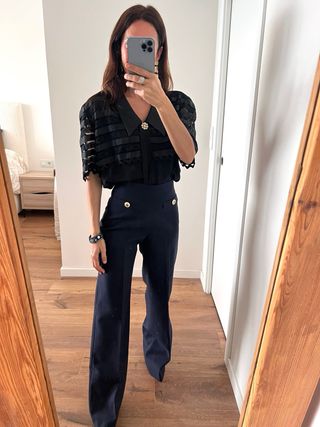 Camisa Carmen Melero encaje XL